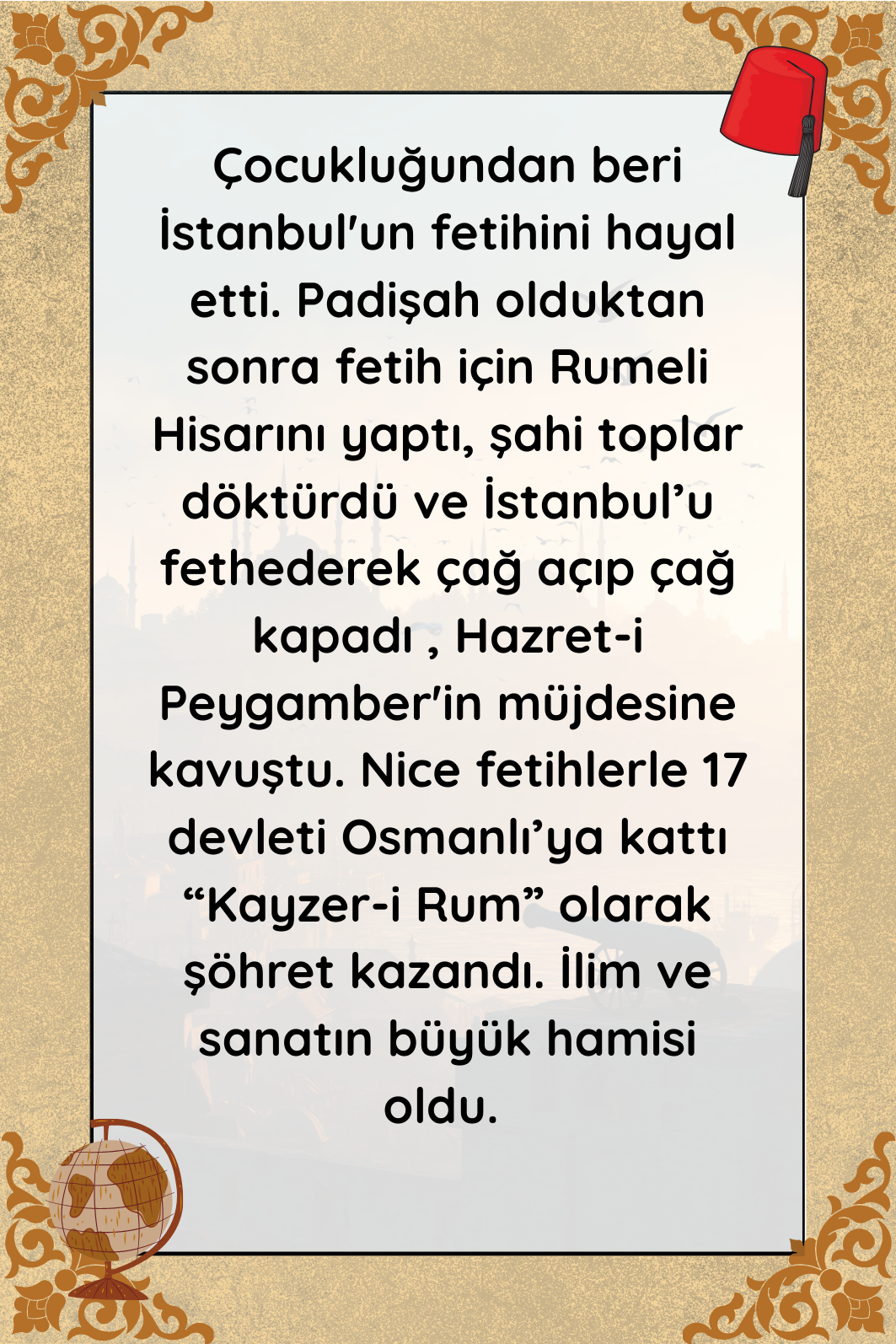 Osmanlı Padişahları Kart Seti - Görsel 3