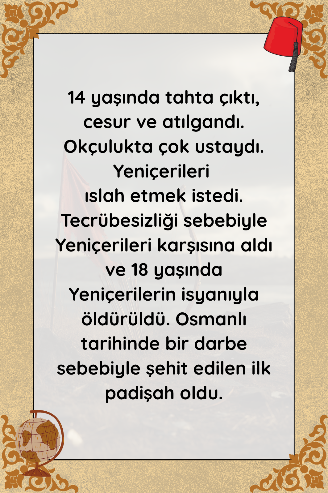 Osmanlı Padişahları Kart Seti - Görsel 7