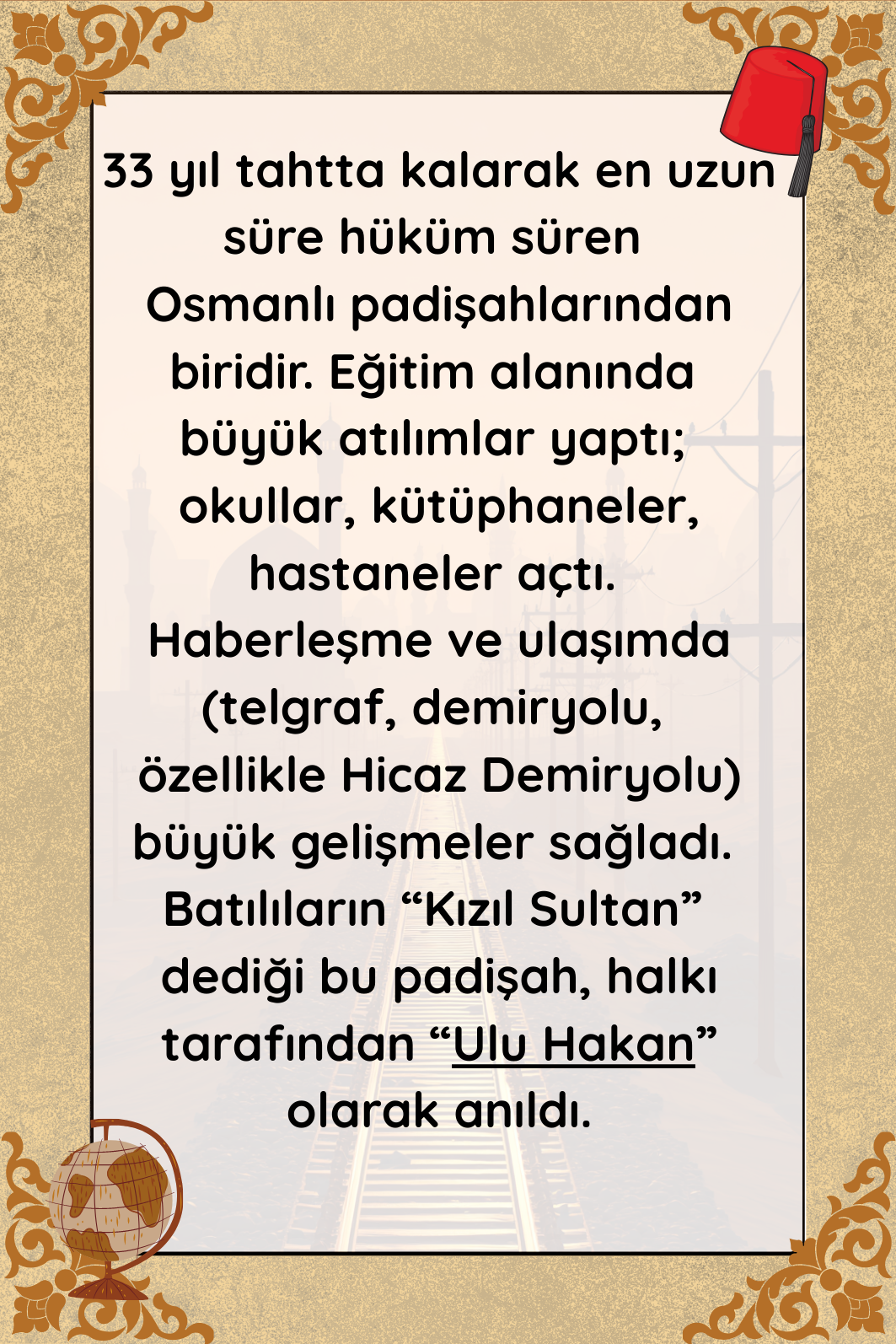 Osmanlı Padişahları Kart Seti - Görsel 9